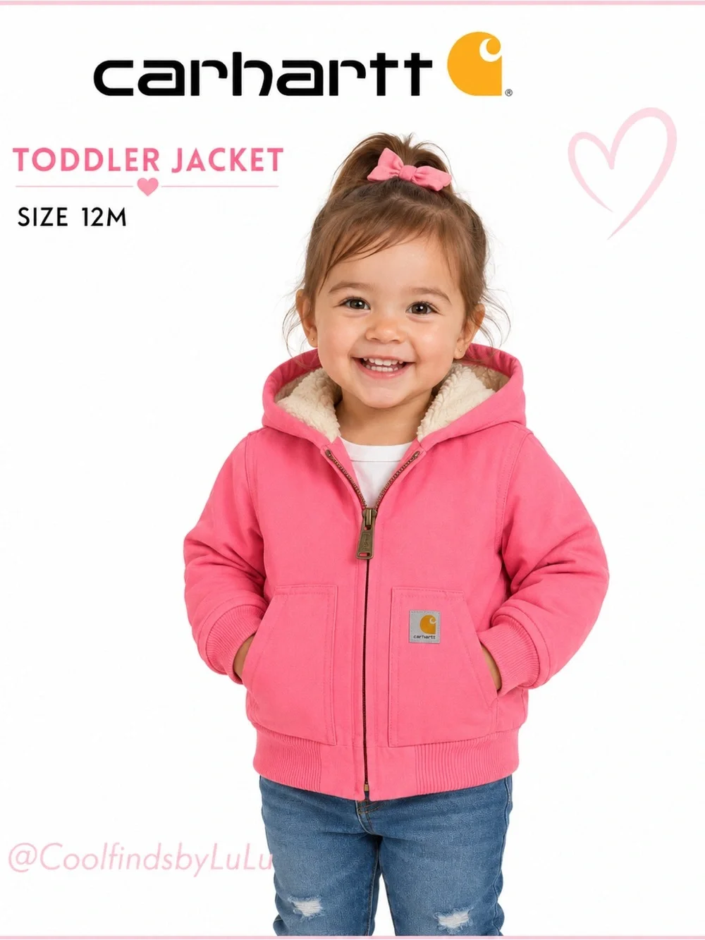 Carhartt Toddler Sherpa-Lined Hooded Jacket 12 Months